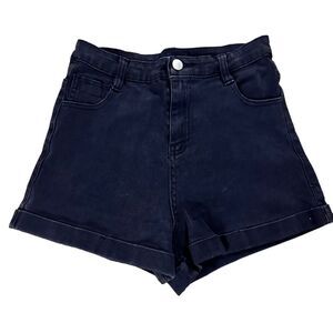 Brandy Melville ~ Black Denim Shorts ~ high waisted ~ size Small